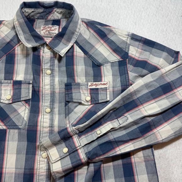 Lucky Brand Sportswear Western Peal Snap L/S Button Front Size Medium - Picture 1 of 12